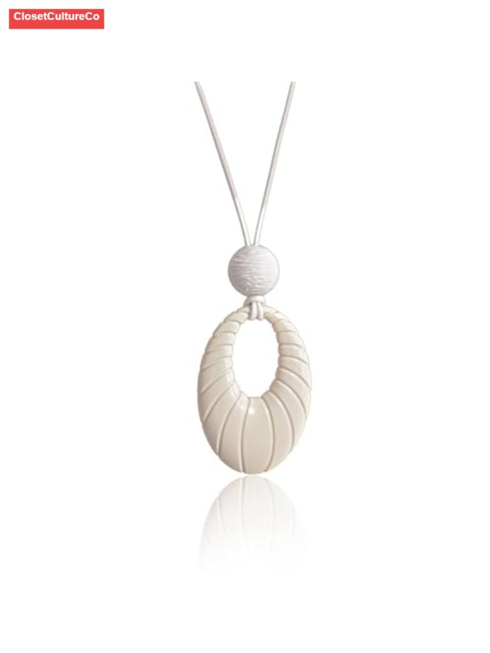 Bohemian Acrylic Leather Pendant Necklace Long Sweater Chain for Women